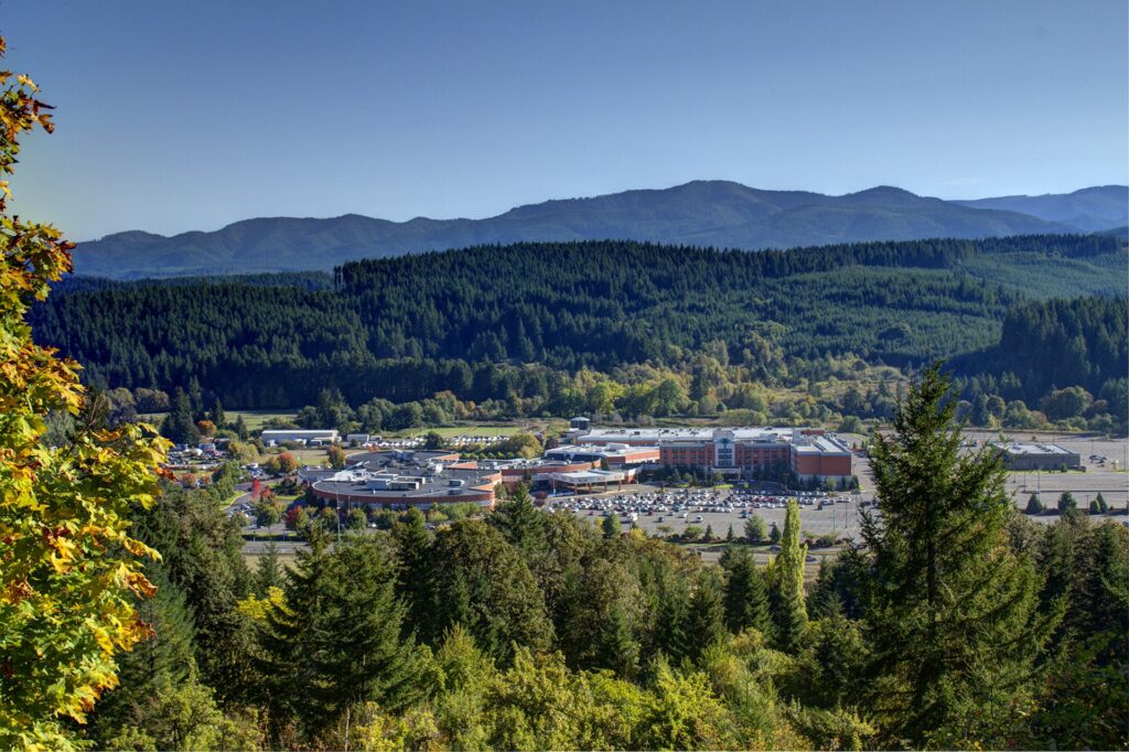 Aerial View of Spirit Mountain Casino