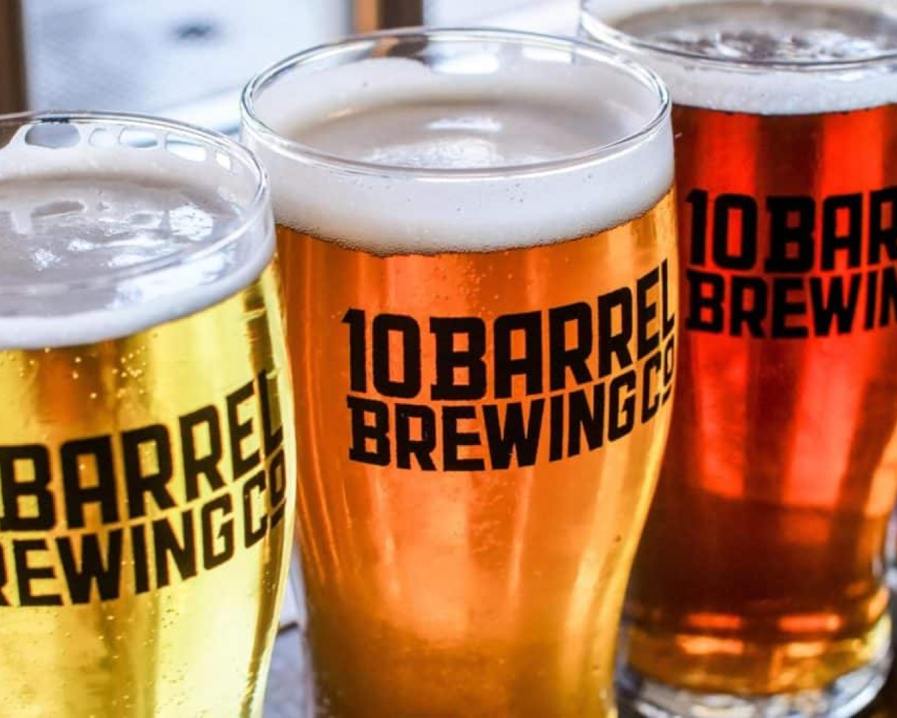 Beer in 10 Barrel Brewing Co glasses